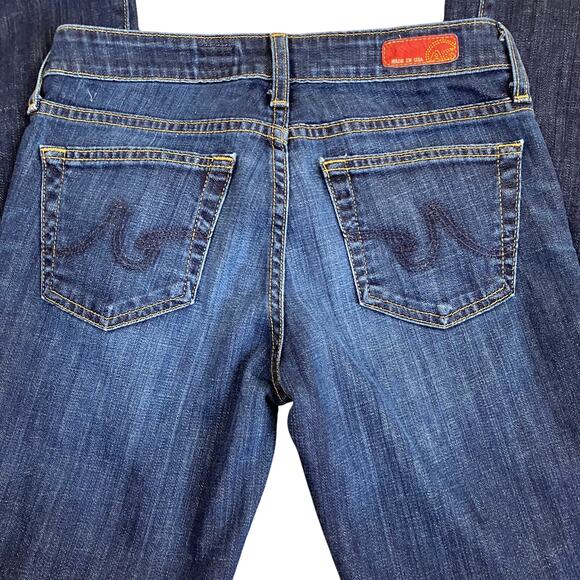 AG Adriano Goldschmied 27/28 The Jessie Curvy Boot Fit Low Rise Jeans Dark Wash - Picture 14 of 16